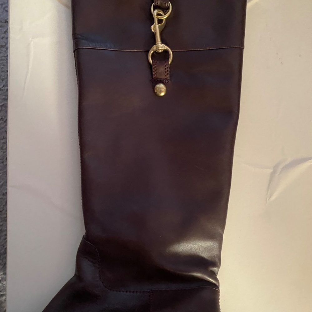 Coach Brown Soft Leather Tall Boots - Picture 6 of 7